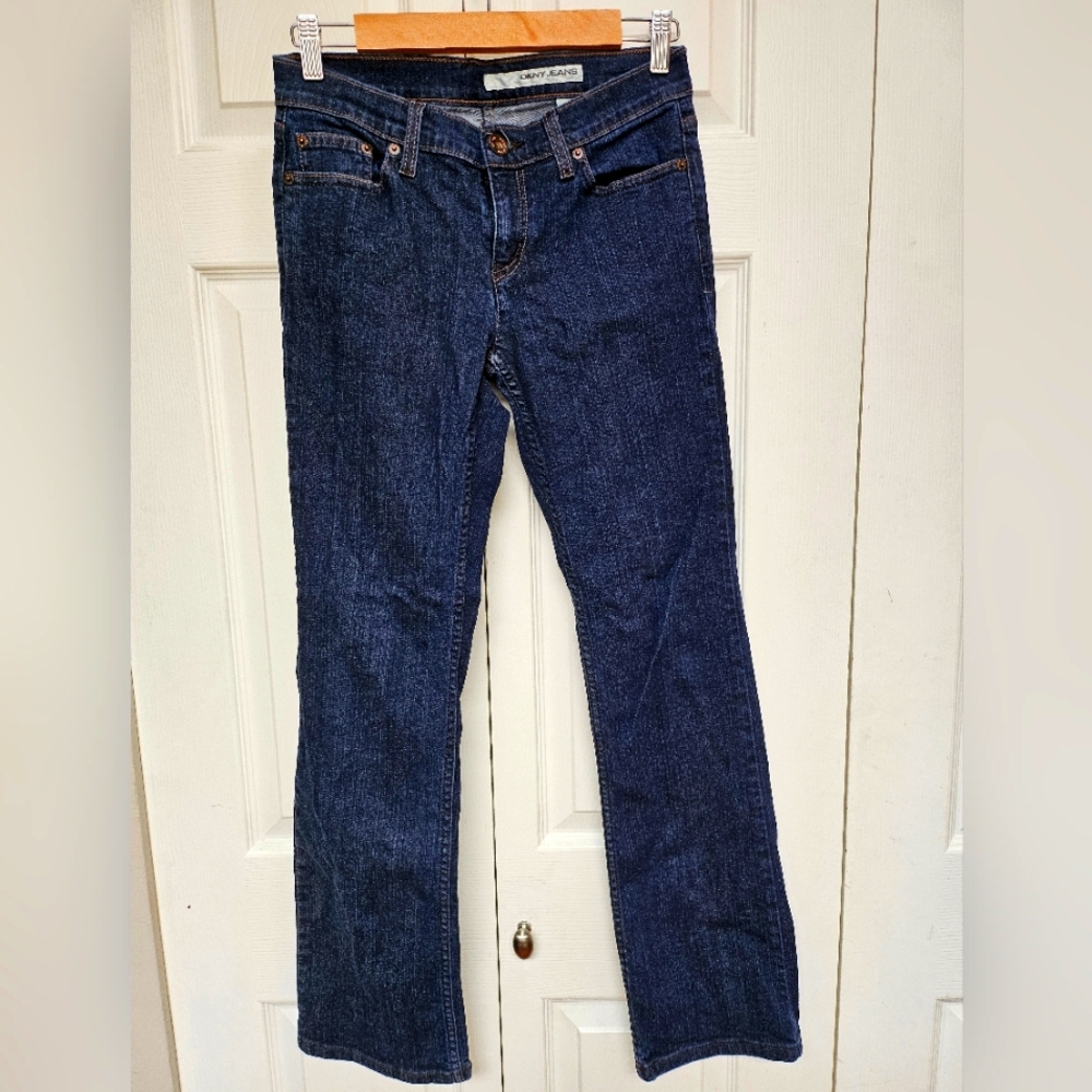 Dkny Dark Blue Boot Cut Jeans Classic Style Size 4R (Can Fit Larger)